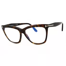   Tom Ford FT6064-B szemüvegkeret sötét barna/clear/kék-világos blokk lencsék női
