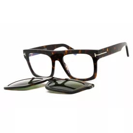   Tom Ford FT6068-B szemüvegkeret barna/clear/kék-világos blokk lencsék férfi