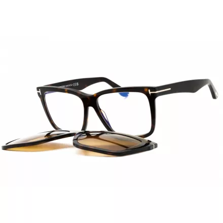 Tom Ford FT6069-B szemüvegkeret sötét barna/clear/kék-világos blokk lencsék női