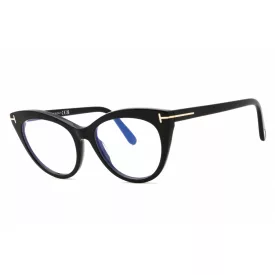   Tom Ford FT6091-B szemüvegkeret csillógó fekete/clear/kék-világos blokk lencsék női