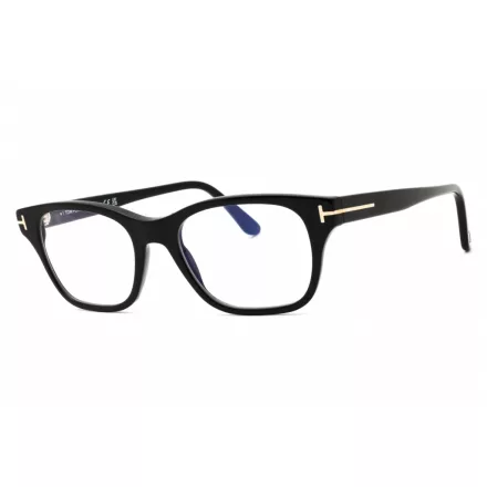 Tom Ford FT6120-B szemüvegkeret csillógó fekete/clear/kék-világos blokk lencsék férfi