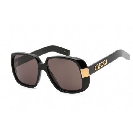 Gucci GG0318S napszemüveg fekete/arany / szürke füstszürke Unisex férfi női