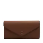 Michael Kors Leather Envelope Clutch női táska világosbarna