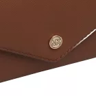 Michael Kors Leather Envelope Clutch női táska világosbarna