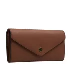 Michael Kors Leather Envelope Clutch női táska világosbarna