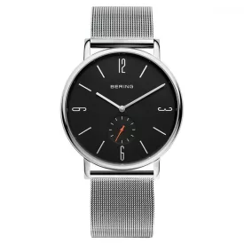   Bering férfi óra karóra vékony Radio Control - 53739-002 Meshband kamprtw0616
