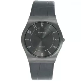   Bering Unisex férfi női óra karóra Titan vékony klasszikus - 11935-404-1 bőr kroko kamprtw0616