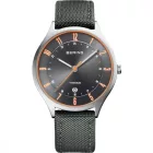 Bering férfi óra karóra Titan Ultra vékony - 11739-879 Textil kamprtw0616