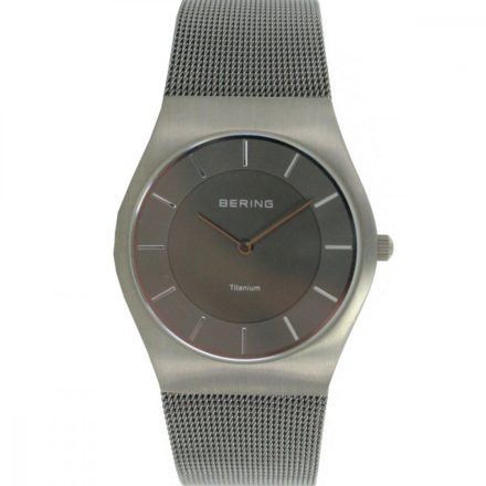 Bering Unisex férfi női óra karóra Titan vékony klasszikus - 11935-077-1 Meshband kamprtw0616