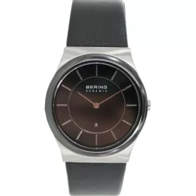   Bering Unisex férfi női óra karóra vékony kerámia - 32235-442 bőr kamprtw0616