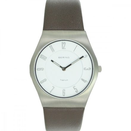 Bering Unisex férfi női óra karóra Titan vékony klasszikus - 11935-404-1 bőr kamprtw0616