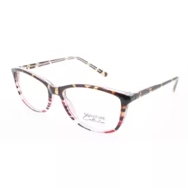 Signature unisex szemüvegkeret S7006-TortToRedStripe-51 