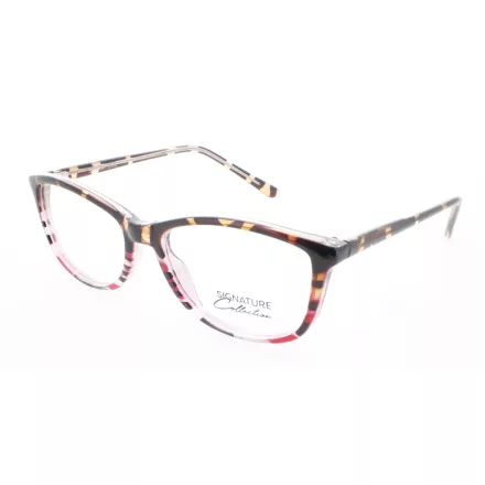 Signature unisex szemüvegkeret S7006-TortToRedStripe-51 