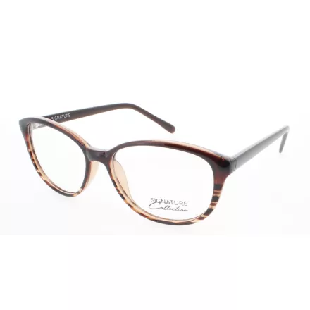 Signature unisex szemüvegkeret S7020-BrownStripe-52 