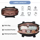 Miss Lulu London BCM2517 - Miss Lulu Stilvolle és Geräumige pelenkázótáska  Isolierten Flaschenfächern, Nass-Trocken-Trennung és Kinderwagen-Gurt - fekete