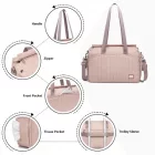 Miss Lulu London BCM2517 - Miss Lulu Stilvolle és Geräumige pelenkázótáska  Isolierten Flaschenfächern, Nass-Trocken-Trennung és Kinderwagen-Gurt - rózsaszín