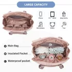 Miss Lulu London BCM2517 - Miss Lulu Stilvolle és Geräumige pelenkázótáska  Isolierten Flaschenfächern, Nass-Trocken-Trennung és Kinderwagen-Gurt - rózsaszín