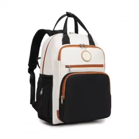   Miss Lulu London BCM2532 - Miss Lulu Stilvoller multifunktionaler Wickelrucksack  isolierten Flaschenhaltern, Kinderwagenhaltern és gurulós táska-Schlaufe - fekete és bézs