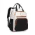 Miss Lulu London BCM2532 - Miss Lulu Stilvoller multifunktionaler Wickelrucksack  isolierten Flaschenhaltern, Kinderwagenhaltern és gurulós táska-Schlaufe - fekete és bézs