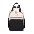 Miss Lulu London BCM2532 - Miss Lulu Stilvoller multifunktionaler Wickelrucksack  isolierten Flaschenhaltern, Kinderwagenhaltern és gurulós táska-Schlaufe - fekete és bézs