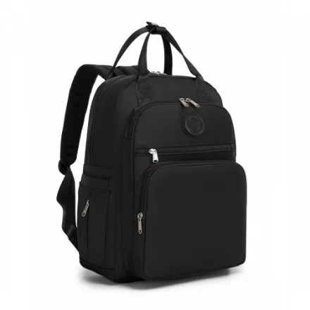 Miss Lulu London BCM2532 - Miss Lulu Stilvoller multifunktionaler Wickelrucksack  isolierten Flaschenhaltern, Kinderwagenhaltern és gurulós táska-Schlaufe - fekete