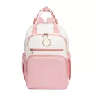 Miss Lulu London BCM2532 - Miss Lulu Stilvoller multifunktionaler Wickelrucksack  isolierten Flaschenhaltern, Kinderwagenhaltern és gurulós táska-Schlaufe - rózsaszín és bézs
