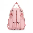 Miss Lulu London BCM2532 - Miss Lulu Stilvoller multifunktionaler Wickelrucksack  isolierten Flaschenhaltern, Kinderwagenhaltern és gurulós táska-Schlaufe - rózsaszín és bézs