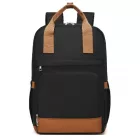 Miss Lulu London BPK2502 - Kono Klassischer Freizeitrucksack  laptopzseb és gepolsterten Trägerriemen  tägliche Pendelwege - fekete és barna