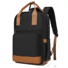 Miss Lulu London BPK2502 - Kono Klassischer Freizeitrucksack  laptopzseb és gepolsterten Trägerriemen  tägliche Pendelwege - fekete és barna