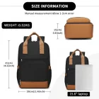 Miss Lulu London BPK2502 - Kono Klassischer Freizeitrucksack  laptopzseb és gepolsterten Trägerriemen  tägliche Pendelwege - fekete és barna