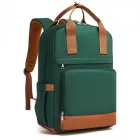Miss Lulu London BPK2502 - Kono Klassischer Freizeitrucksack  laptopzseb és gepolsterten Trägerriemen  tägliche Pendelwege - zöld és barna