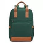 Miss Lulu London BPK2502 - Kono Klassischer Freizeitrucksack  laptopzseb és gepolsterten Trägerriemen  tägliche Pendelwege - zöld és barna