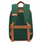 Miss Lulu London BPK2502 - Kono Klassischer Freizeitrucksack  laptopzseb és gepolsterten Trägerriemen  tägliche Pendelwege - zöld és barna