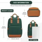 Miss Lulu London BPK2502 - Kono Klassischer Freizeitrucksack  laptopzseb és gepolsterten Trägerriemen  tägliche Pendelwege - zöld és barna