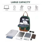 Miss Lulu London BPK2502 - Kono Klassischer Freizeitrucksack  laptopzseb és gepolsterten Trägerriemen  tägliche Pendelwege - zöld és barna