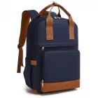 Miss Lulu London BPK2502 - Kono Klassischer Freizeitrucksack  laptopzseb és gepolsterten Trägerriemen  tägliche Pendelwege - Marineblau és barna