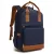 Miss Lulu London BPK2502 - Kono Klassischer Freizeitrucksack  laptopzseb és gepolsterten Trägerriemen  tägliche Pendelwege - Marineblau és barna