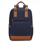 Miss Lulu London BPK2502 - Kono Klassischer Freizeitrucksack  laptopzseb és gepolsterten Trägerriemen  tägliche Pendelwege - Marineblau és barna
