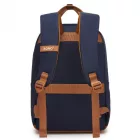 Miss Lulu London BPK2502 - Kono Klassischer Freizeitrucksack  laptopzseb és gepolsterten Trägerriemen  tägliche Pendelwege - Marineblau és barna