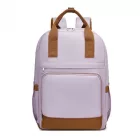 Miss Lulu London BPK2502 - Kono Klassischer Freizeitrucksack  laptopzseb és gepolsterten Trägerriemen  tägliche Pendelwege - Lila és barna
