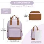 Miss Lulu London BPK2502 - Kono Klassischer Freizeitrucksack  laptopzseb és gepolsterten Trägerriemen  tägliche Pendelwege - Lila és barna