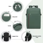 Miss Lulu London BPK2504 - Kono 20L Kabinenrucksack  roter Verzierung  15,6" Laptop – wasserabweisender Reisetagesack  Gepäckgurte - zöld