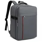 Miss Lulu London BPK2504 - Kono 20L Kabinenrucksack  roter Verzierung  15,6" Laptop – wasserabweisender Reisetagesack  Gepäckgurte - szürke
