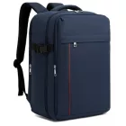 Miss Lulu London BPK2504 - Kono 20L Kabinenrucksack  roter Verzierung  15,6" Laptop – wasserabweisender Reisetagesack  Gepäckgurte - Marineblau