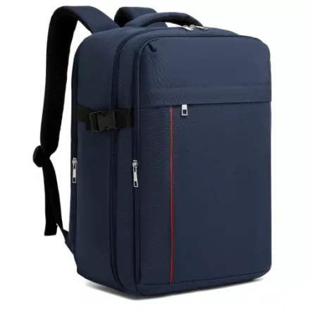 Miss Lulu London BPK2504 - Kono 20L Kabinenrucksack  roter Verzierung  15,6" Laptop – wasserabweisender Reisetagesack  Gepäckgurte - Marineblau