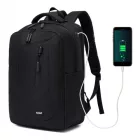 Miss Lulu London BPK2519 - Kono Laptop-hátizsák  15,6" laptopzseb, stylischer Pendler-hátizsák  reflektierenden vállpánt - fekete