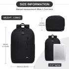 Miss Lulu London BPK2519 - Kono Laptop-hátizsák  15,6" laptopzseb, stylischer Pendler-hátizsák  reflektierenden vállpánt - fekete