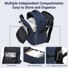 Miss Lulu London BPK2524 - Kono Geräumiger, organisierter Personal-termék-hátizsák (40×30×20)  15,6"-laptopzseb és Clamshell-főrekesz - Marineblau
