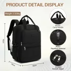 Miss Lulu London BPK2527 - Kono Funktioneller wasserabweisender Laptop-hátizsák, trendiges Design  gepolstertem Fach és mehreren praktischen Fächern - fekete