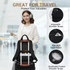 Miss Lulu London BPK2527 - Kono Funktioneller wasserabweisender Laptop-hátizsák, trendiges Design  gepolstertem Fach és mehreren praktischen Fächern - fekete